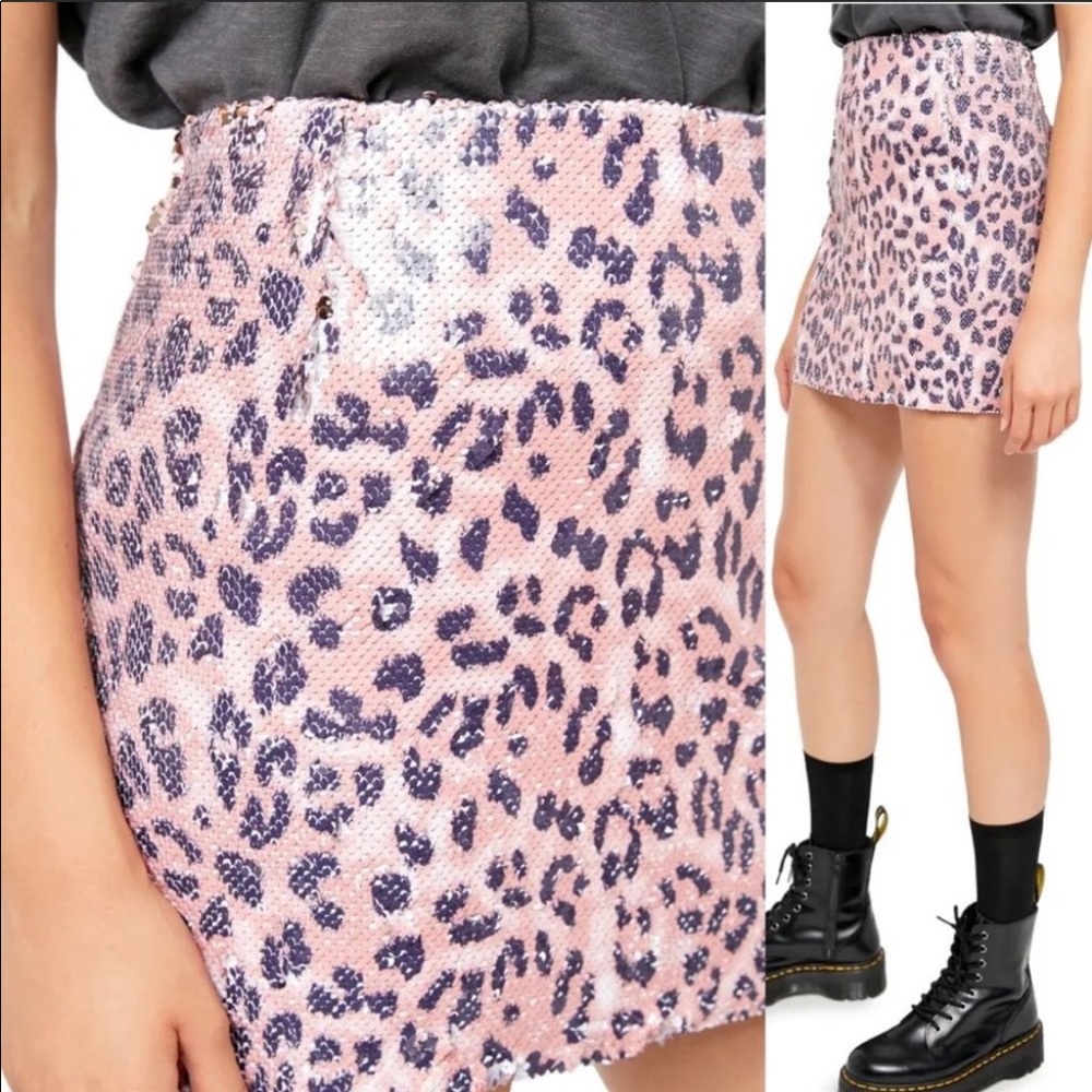 Free People sequin mini skirt